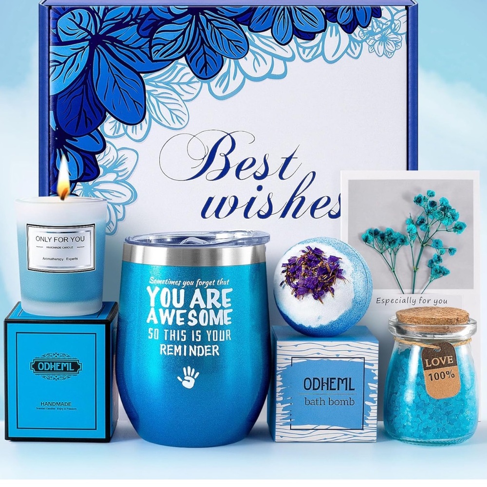 Blue Bath & Body Gift Set